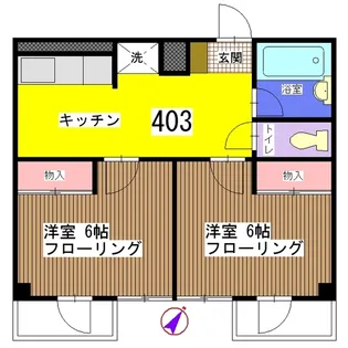 コモード西千葉【4階】の間取り