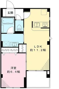 メゾンデルフィII【4階】の間取り