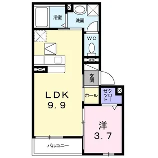 ヴェルデ ヴィスタ【1階】の間取り