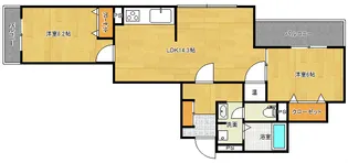 西大畑レジデンス【2階】の間取り