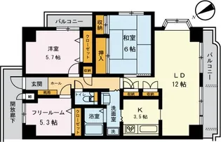 豊栄アンバサダー調布【5階】の間取り