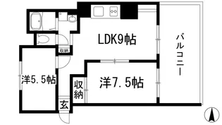 チボリ桜台ハイツ1号棟【4階】の間取り