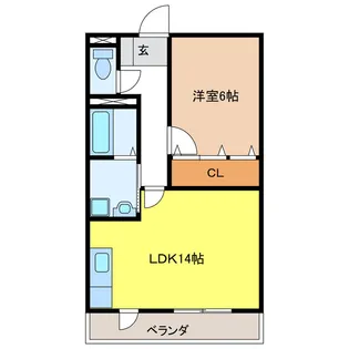 フェリス昇利【2階】の間取り