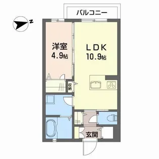 シャーメゾン一高南【2階】の間取り