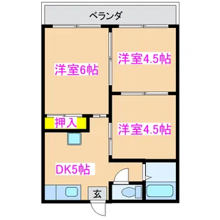 寿サンハイツ【2階】の間取り