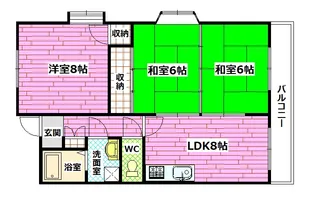 サンコーポ海田No.2【3階】の間取り