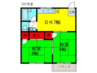 ビラカルム【2階】の間取り