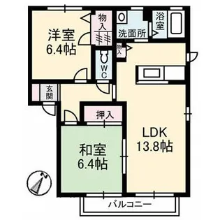 シャーメゾン湯所【1階】の間取り