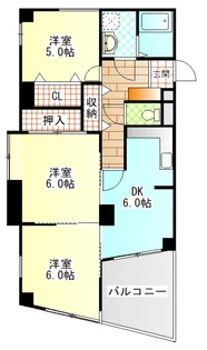 ベルデュール蛍田【2階】の間取り