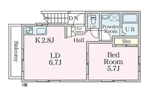 ドルフ白金台【2階】の間取り