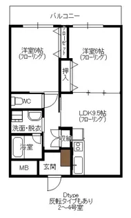 ハッツェ新屋敷【4階】の間取り