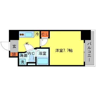 SERENITE本町エコート【4階】の間取り