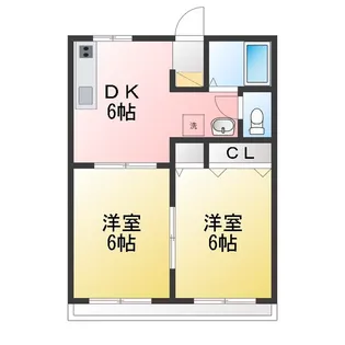 ハイツ吉田B棟【1階】の間取り