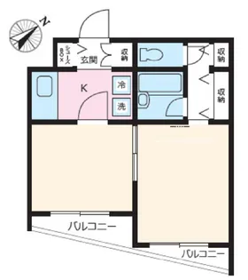 ワイケービー桜台【2階】の間取り