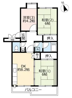 UR習志野海浜秋津【5階】の間取り