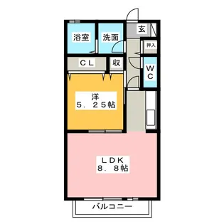 グランドールコートB【2階】の間取り