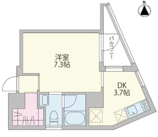 クーカイ テラス恵比寿【2階】の間取り
