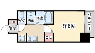 クリスタルグランツうめきた【4階】の間取り