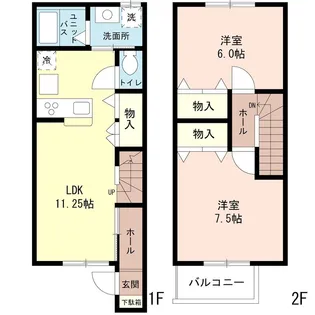 フォレスタB【1階】の間取り