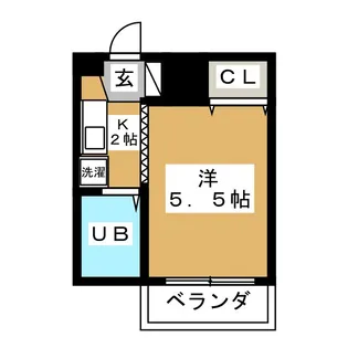 コーポラス松慶【1階】の間取り