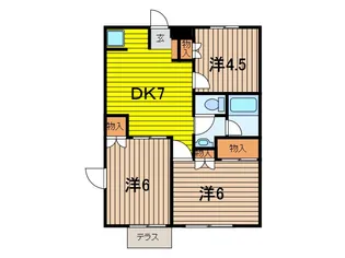 サニーコート与野本町【2階】の間取り