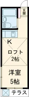 ハイツ武蔵野台【1階】の間取り