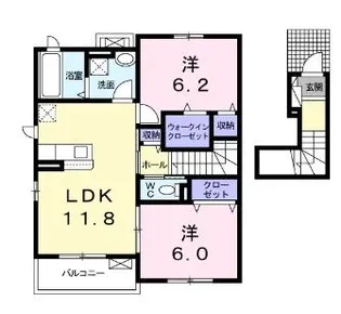 ラルーシュ【2階】の間取り