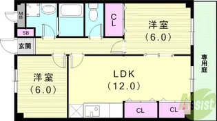 ウエストコートTANIGAMI【1階】の間取り