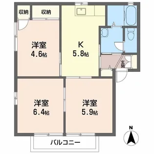 ベルフォーレA【2階】の間取り