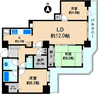 パークシティ新川崎D棟【5階】の間取り