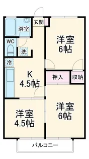 コーポ石塚II【2階】の間取り