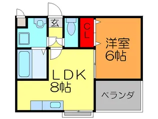エム・ソ-レ【2階】の間取り