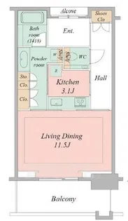 グラングリーン大阪THE NORTH RESIDENCE【11階】の間取り
