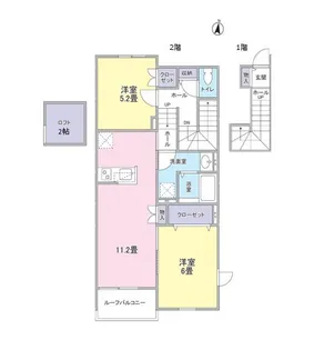 LA TIARA FUSSA【2階】の間取り