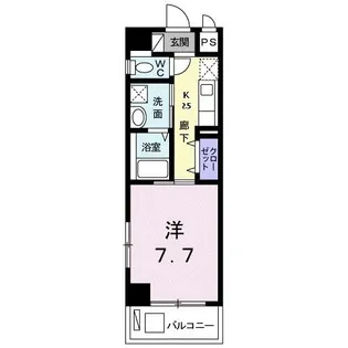 プラシード楚辺【4階】の間取り