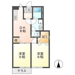 スクエア21 B【1階】の間取り