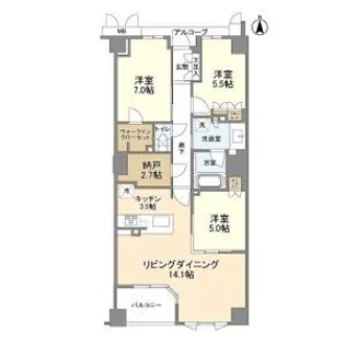 ブランズ伏見桃山【4階】の間取り