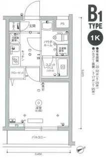 スカイコート品川東大井【4階】の間取り