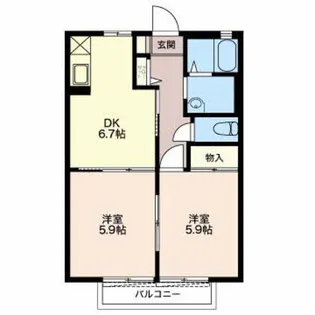 メゾン夢【1階】の間取り