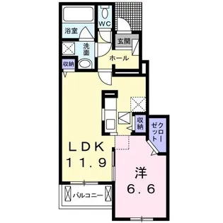 ル・フェリシオ【1階】の間取り