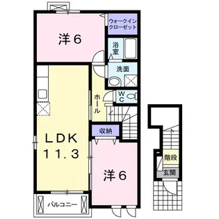 エレガント さくら【2階】の間取り