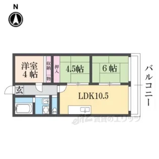 ランプリ築山【3階】の間取り