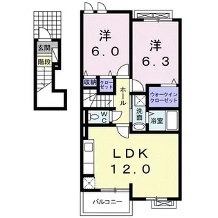 コフレドールIII番館【2階】の間取り