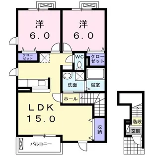 春風II【2階】の間取り