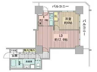 プライムアーバン札幌リバーフロント【13階】の間取り