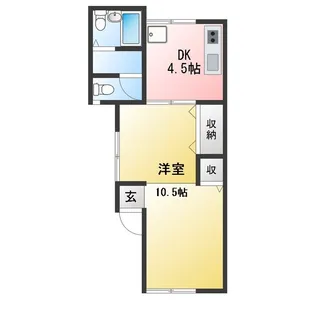 桂マンション【1階】の間取り