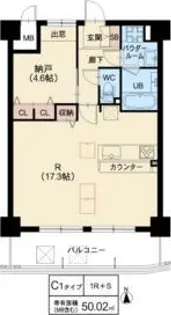 エクシアテラス梅田(EXIATERRACE UMEDA)【2階】の間取り