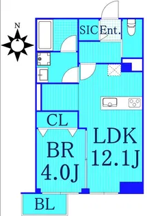 プランドール横濱【4階】の間取り