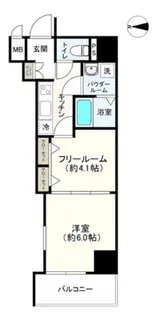 レジュールアッシュ梅田AXIA【8階】の間取り