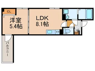 グランシエル高槻【2階】の間取り